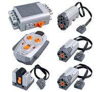Kit 6 in 1 Technic Motors, compatibile con le funzioni Lego Power, il kit contiene servomotore AA Battery Box 2.4G Telecomando Ricevitore M Motor, perfetto regalo di Natale e compleanno per gli amanti
