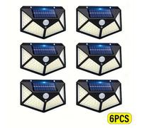 Kit 6 Luci Solari a LED con Sensore di Movimento - 100 LED, IP65, 270° di Cop