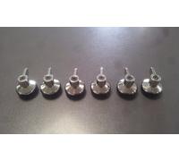 KIT 6 MANOPOLE ACCIAIO PER PIANO COTTURA SMEG SE70SX SRV576 SRV564 SRV596