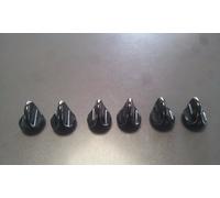 KIT 6 MANOPOLE NERE PER PIANO COTTURA SMEG SRV576 SRV564 SRV596