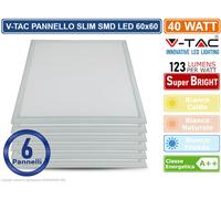PANNELLO LED 40W LED 600X600 BIANCO NATURALE 4950LM VT-6060-LED216024 V-TAC