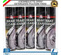 KIT 6 PULITORE FRENI DISCHI TAMBURI PASTICCHE PER VW TIGUAN MK3 SPRAY 600ml