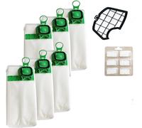 Kit 6 Sacchetti Compatibile per Aspirapolvere Folletto Vk 140-150 + 1 Griglia Mo