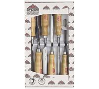 KIT 6 SCALPELLI STUBAI CON MANICO IN LEGNO DA 6, 10, 13, 16, 20, 26 mm 353106