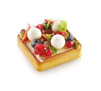Kit 6 Stampi Crostatine Tarte Ring Quadrate 8x8 cm Silikomart | Anello Torte