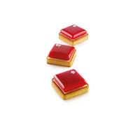 Kit 6 Tortine Tarte Ring Square 8x8 cm Silicone Silikomart|Anello Torta Quadrato
