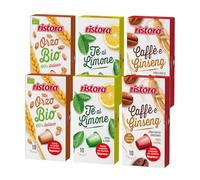 Kit 60 Capsule Compatibili con Nespresso - Orzo, Ginseng e Tè Limone, 6 Confezioni da 10, confezioni Ristora