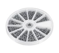 Kit 600 Pezzi, 12 di Piccole Viti e Dadi M1, M1,2, M1,4, M1,6 per la Riparazione di Occhiali e Componenti Elettronici
