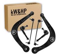 KIT 6PZ COPPIA BRACCETTI + BIELLETTE + TESTINE STERZO ANTERIORI PER PEUGEOT 206