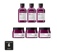 KIT 6PZ L'OREAL PROFESSIONNEL SERIE EXPERT CURL 3 SHAMPOO+3 MASC