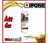 KIT 6X LITRO OLIO IPONE KATANA OFF ROAD LUBRIFICANTE 100% SINTETICO 10W40 1L - 4