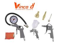 KIT 7 ACCESSORI PER COMPRESSORE AD INNESTO RAPIDO SET ACCESSORI ARIA COMPRESSA
