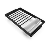 Kit 7 Aste Pantaloni e Vassoio per Armadio 800 mm in Acciaio Emuca Nero