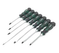 KIT 7 CACCIAVITI TESTA BATTENTE CACCIAVITE CROCE TAGLIO ITALIANO CROME VANADIUM