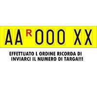 Kit 7 Lettere Numeri Adesivi per Targa ripetitrice