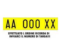 Kit 7 lettere numeri adesivi per targa ripetitrice per portabici