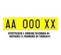 Kit 7 lettere numeri adesivi per targa ripetitrice per portabici
