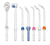 Kit 7 punte per irrigatore Buccale ad alta pressione, ugelli di ricambio a getto dentale, standard/orto/parodontale/piastra/spazzola/raschietto, compatibile con Waterpik WP-100/250/450/560/660/900/940