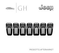 KIT 7 PZ CORNICI /MODANATURE GRIGLIE RADIATORE NERE PARAURTI ANT JEEP CHEROKEE V