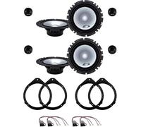Kit 8 Altoparlanti Alpine SXE-1750S per Audi A3 5 porte dal 2004 al 2012, A4 dal 2001 al 2008 e A4 Avant dal 2000 in poi con 2 supporti anteriori, 2 supporti posteriori e 4 connettori