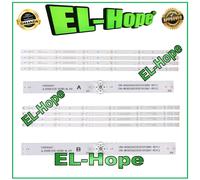 KIT 8 BARRE 6 LED PER TV 50" HISENSE CRH-BK50S1U923030T04128AT SH50D12-ZC46AG-04