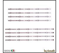 KIT 8 BARRE LED PER TV JL.D550A1330-408AR-M_V02 JL.D550A1330-408AL-M_V02