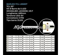 KIT 8 BARRE STRIP 5 LED TV TCL 4C-LB500T-YH2 50D2700 50FS3800 TOSHIBA 55L510U18