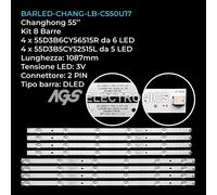 KIT 8 BARRE STRIP LED TV CHANGHONG LB-C550U17-E5K-H-G-71-JF2