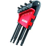 SERIE SET 8 CHIAVI A BRUGOLA TORX TX A SNODO USAG 280 LTSTX/S8 A TESTA SFERICA