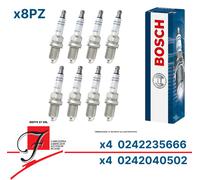 KIT 8 CANDELE BOSCH TWIN SPARK ALFA ROMEO 145 147 156 GTV SPIDER 1.4 1.6 1.8 2.0