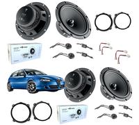 Kit 8 Casse Altoparlanti FOCAL Ant/Post 4 Woofer+Tweeter+Crossover per Alfa 147