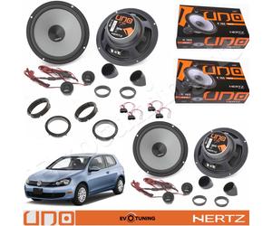 Kit 8 Casse Altoparlanti Hertz Ant+Post completo Adattatori per VW Golf 6 (VI)