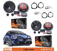 Kit 8 Casse Altoparlanti Hertz DSK165.3 Anteriori Posteriori per Alfa Romeo Mito