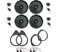Kit 8 Casse FOCAL ASE 165 + ASE 165 Abarth 500/595/695 dal 2008 in poi + 2 Supporti Anteriori + 2 Supporti Posteriori + 4 Connettori