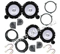 Kit 8 casse per FIAT PANDA Alpine con adattatori e supporti