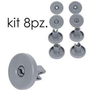 Kit 8 Ruote Cestello Lavastoviglie Inferiori Electrolux Rex Aeg Techna