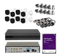 KIT 8 TELECAMERE 5 MP lente da 2.8 mm XVR 8 CANALI 5 MP HARD DISK DA 2 TERA (2 tera)