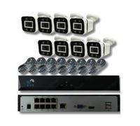 Kit 8 Telecamere Videosorveglianza NVR IP Poe 5 mpx Infrarossi