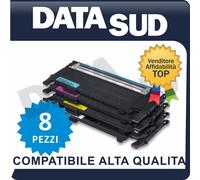 KIT 8 TONER CMYK COMPATIBILI CLT-K4072 PER SAMSUNG CLP 320 CLP 325 CLX 3180 3185