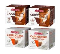 Kit 80 Capsule compatibili con Nescafé Dolce Gusto - Cappuccino senza lattosio e Cioccolato, 8 confezioni da 10, confezioni Ristora