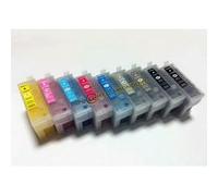 KIT 9 CARTUCCE RICARICABILI PER EPSON STYLUS PHOTO R3000 CON CHIP AUTORESETTANTE NEW
