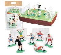 Kit 9 Decorazioni Torte Calcio - 9Per Torta e Dolci - Decorazione Compleanno - Accessori Football Bambini - 5013
