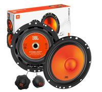 JBL Stage1 GEN2 62CF - 6.5 Inch (165mm) 2-Way Component Car Speakers - 80W RMS - 240W Peak - Set of 2 Woofers + 2 Tweeters Audio - With Grilles - Compact Fit - OEM Upgrade