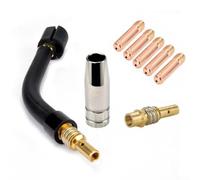 Kit a collo di cigno per torcia TIG per 15AK, MB15, SB15, 63616, 63617, torcia di saldatura in ottone con apertura da 0,6 mm a 1,2 mm, resistente al calore fino a 1000 °C, include protezione (1,2 mm)