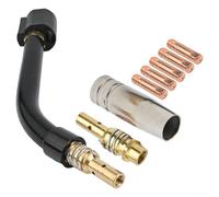 Kit a collo di cigno per torcia TIG per 15AK, MB15, SB15, 63616, 63617, torcia di saldatura in ottone con apertura da 0,6 mm a 1,2 mm, resistente al calore fino a 1000 °C, include protezione (0,8 mm)