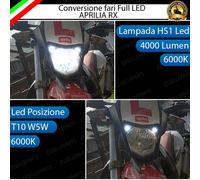 KIT A LED APRILIA RX 125 ANABBAGLIANTE ABBAGLIANTE HS1 LUCE DI POSIZIONE T10