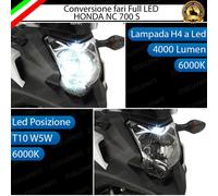 KIT A LED HONDA NC 700 S 2011-2014 ANABB ABBAGLIANTE H4 LUCE DI POSIZIONE T10