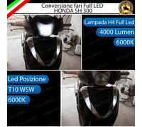 KIT A LED HONDA SH 300 2006-2010 ANABBAGLIANTE ABBAGLIANTE H4 POSIZIONE T10