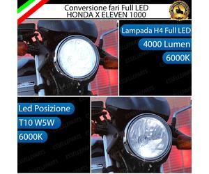 KIT A LED HONDA X ELEVEN 1000 ANABBAGLIANTE ABBAGLIANTE H4 LUCE DI POSIZIONE T10