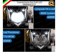 KIT A LED YAMAHA FZ1 2006-2016 ANABBAGLIANTE ABBAGLIANTE H4 POSIZIONE T10 6000K
